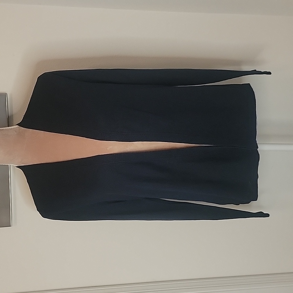 J Jill Navy Blue Linen Blend Open Cardigan. Size M. Excellent Condition